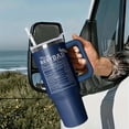 thumbnail image 6 of 40oz Father Tumbler with Handle and Straw, Dad Insulated Stainless Steel Cup, Travel Coffee Mug Water Bottle, Fathers Day Birthday Gifts for Men, 6 of 6