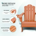 thumbnail image 5 of KINGYES Folding Adjustable Adirondack Chair, All Weather Use Reclining Adirondack Chair, HDPE Adirondack Outdoor Chair - Orange, 5 of 9