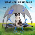 thumbnail image 3 of Cama de Perro Elevado con Canopy extraíble con Bolso de Mano Conveniente Sombra Interior Tela portátil Oxford Cama de Perro al Aire Libre Cama de Gato Tienda de Mascotas de Camping(X-Large), 3 of 7