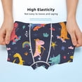 thumbnail image 3 of Yiaed Cartoon Dinosaur Scooter Sport Blue Print Boys' Boxer Briefs Cotton Casual Stretch Comfort Boys Boxers - Kids Boxer Briefs Underwear for Boys (6-18)-X-Large, 3 of 5