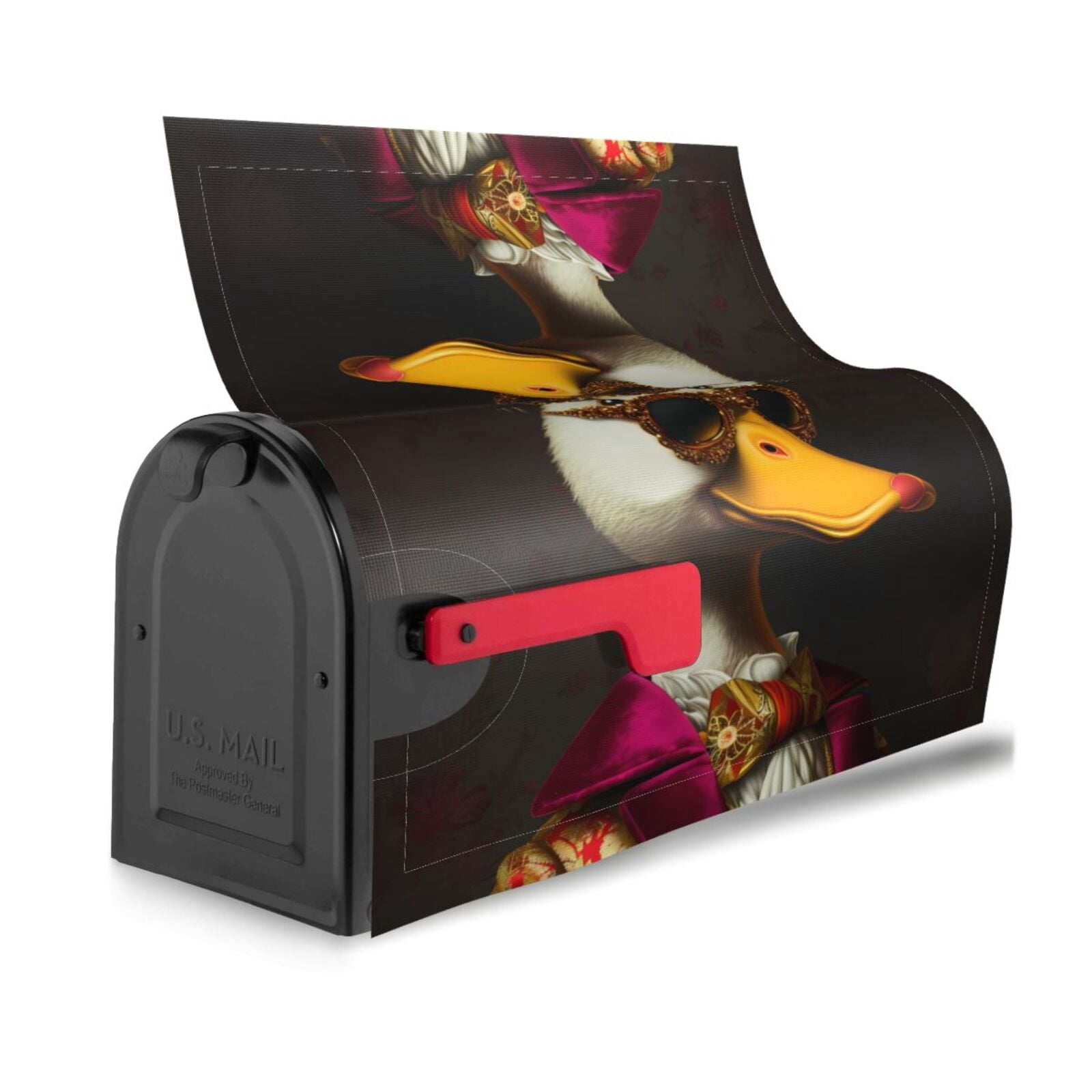 Logiee Noble Style Duck Print Post Letter Box Wrap Decor, Mailbox Cover Suitable for Standard Mailbox and Large Size Mailbox,Outdoor Yard Decoration-21x18 in