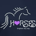 thumbnail image 3 of CafePress - Horses Brighten Any Day Women's Dark T Shirt - Women's Traditional Fit Dark T-Shirt, 3 of 4