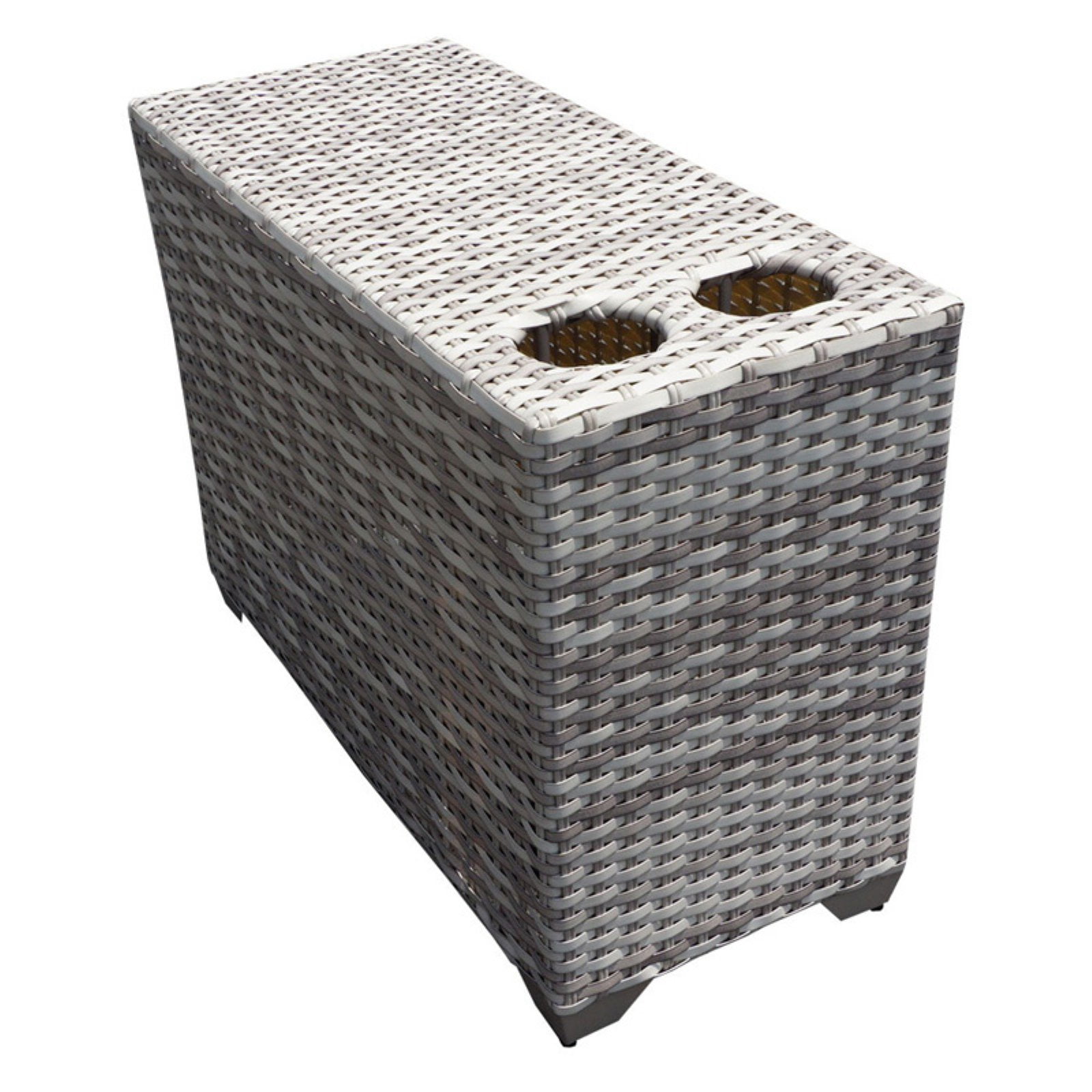 TK Classics Outdoor Wicker Cup Table