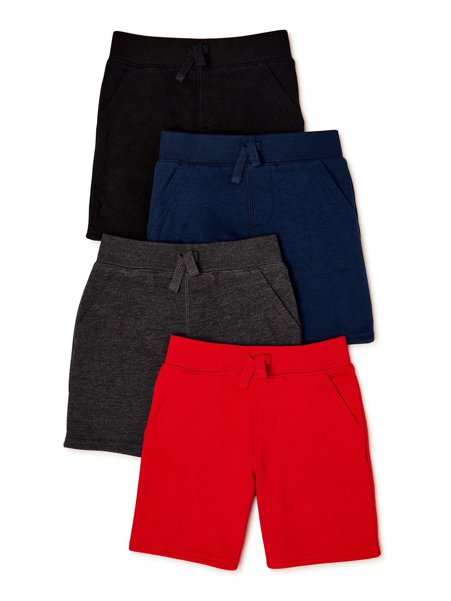 Garanimals Baby and Toddler Boys French Terry Shorts, 4Pack, Sizes 12M