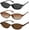 0 Black/Grey+tortoise/Gradient Brown+clear Brown/Brown, variant on Retro Oval Cat Eye Sunglasses for Women Y2k Trendy Narrow Sunnies Designer Sun Glasses AR82253