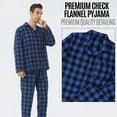 LNFINTDO Mens Flannel Pajama Sets Plaid Cotton Pajamas Pjs Set Button