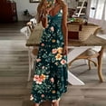 thumbnail image 1 of Babysbule Liquidation Robes d'Été pour Femmes, Robe d'Été Décontractée à Fleurs pour Femme à Col en V Sans Manches Grande Taille à Bretelles Spaghetti, 1 of 5