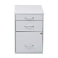 thumbnail image 2 of OSP Designs 22” White Metal File Cabinet, 2 of 5