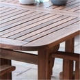 thumbnail image 3 of Bowery Hill 6 Piece Wood Patio Dining Set with Cushion in Brown, 3 of 6