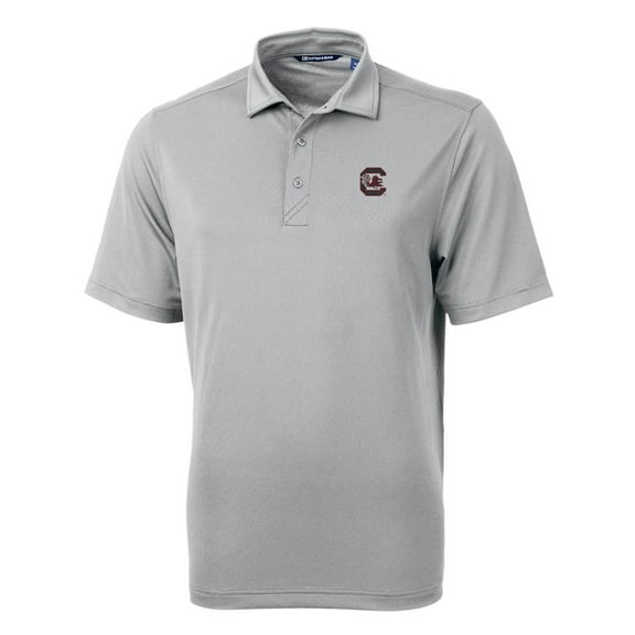 Men's Cutter & Buck Gray South Carolina Gamecocks Virtue Eco Pique Recycled Polo