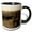 Black/White, variant on 3drose, Early 1900s under a Big Blue Texas Sky Sepia, 11oz Two-tone Black Mug