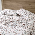 thumbnail image 2 of Eddie Bauer Fox Trail Orange Cotton Flannel 4 Piece Sheet Set, Queen, 2 of 6