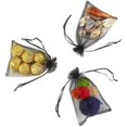 thumbnail image 5 of Bolsas de regalo con cordón transparente, bolsas de regalo de fiesta de boda de organza negra Bolsas de regalo de festival de Navidad de joyería, 100 piezas 4x6.3quot; kaili Sencillez, 5 of 5