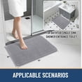 thumbnail image 4 of Smiry Chenille Bathroom Rugs 30x20, Rubber Backing Washable Bath Mats for Bathroom Floor, Grey, 4 of 9