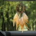 thumbnail image 6 of Crystal Dreamcatcher Car Pendant | Handmade Decorative Hanging Feather Ornament | Modern Boho Interior Wall, Window, Rearview Mirror Décor | 18.5in | Multicolor | 1 Pack, 6 of 6