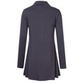 thumbnail image 3 of Women's Cowl Neck Long Sleeve Pleated Casual Flared Tunic Top Blouse, 3 of 5