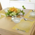thumbnail image 4 of Ambesonne Yellow Place Mats Set of 4, Floral Victorian Retro, Standard Size, Yellow, 4 of 6