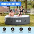 thumbnail image 1 of CO-Z 6' Inflatable Hot Tub Portable 2-4 Person Round Spa Tub for Patio Backyard Gray, 1 of 9