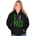 thumbnail image 3 of I Love North Dakota Squirrel Funny Unisex Fleece Graphic Zip Up Hoodie Brisco Brands 4X, 3 of 5