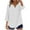 White, variant on Yangnuo Women's Trendy Fashion Button-Front Loose Comfy Blouse Top Women's V-neck Button-up Blouse With Three-quarter Sleeves Solid Color Cardigan Top For Women