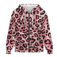 thumbnail image 4 of FOR U DESIGNS Leopard Print Zipper Hooded Sweatshirt Women Cardigan Jacket Size XL Oversized Zip Up Hoodie for Women Long Sleeve Hoodies Comfortable Sportswear, 4 of 7