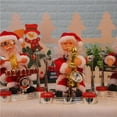 thumbnail image 2 of Moyic Muñecos de música de Piano realistas de Papá Noel eléctrico, juguetes de saxofón, juguete de tambor exquisito, adornos navideños, figurita Kits de decoración para fiestas Negro Moyic HA027330-02, 2 of 6
