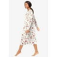 thumbnail image 3 of Dreams & Co. Plus Size Long-Sleeve Henley Print Sleepshirt, 3 of 3