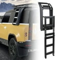 thumbnail image 2 of CROSSDESIGN Roof Rack Side Access Ladder Fit for Land Rover Defender 90 or 110 2022 Black, 2 of 10
