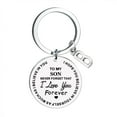 thumbnail image 3 of Creative DIY To My Son Stainless Steel Last Name 26 Letter Keychain 2.5x2.5cm, 3 of 8