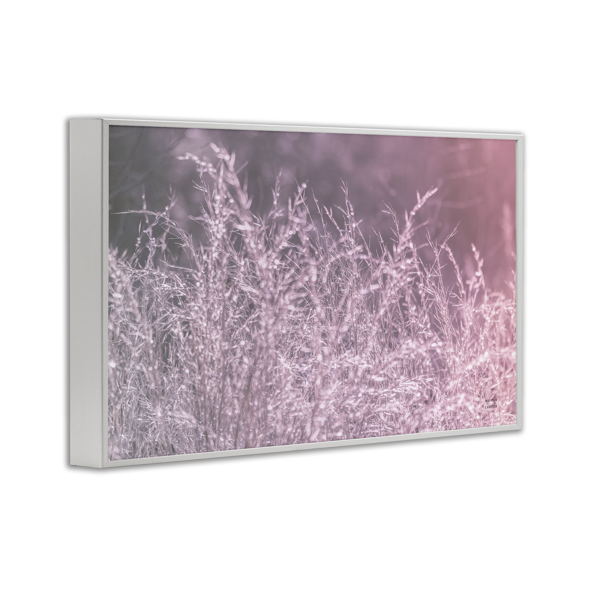 Stupell Industries Pink Morning Gentle Meadow White Framed Giclee Art, design by Nathan Larson