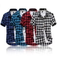 thumbnail image 2 of CAMISA MANGA CORTA CUADROS MODELADO SLIM Deng Xun unisex, 2 of 2