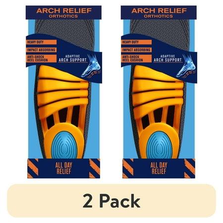 (2 pack) Copper Fit Work Gear Arch Relief Orthotics | Shock Absorbing | Men’s Size 8-13