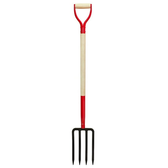 Sturdy Garden Fork with Wooden Handle for Digging