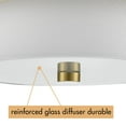 thumbnail image 4 of Claxy 2-Light Brass Drum Flush Mount Ceiling Light with Fabric Shade, 4 of 7