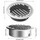 thumbnail image 4 of Rejilla de ventilación redonda de acero inoxidable Rejilla de ventilación de metal de 100 mm Rejilla de protección contra la intemperie con rejilla de ventilación antiinsectos Aspas de rejilla de vent, 4 of 4
