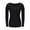 Black, variant on Olyvenn Women’s Cotton Knitted Notch V Neck Long Sleeve Fall Winter Ribbed Pullover T-Shirts Slim Fitted tops Black M