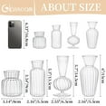 thumbnail image 4 of Glasseam Small Bud Vase in Bulk Clear Glass Optical Ribbed Vases for Table Centerpiece Set of 8, 4 of 8