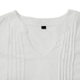 thumbnail image 5 of T Shirts For Women Womens Tops V Neck Tops Puff Short Sleeve T Shirt Pleated Floral Printed Tunic Blouse Shirts, 5 of 7