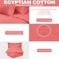 thumbnail image 4 of Superior Egyptian Cotton 300 Thread Count Duvet Cover Set, Twin, Coral, 4 of 11