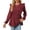 Wine, variant on Flutter Sleeve Tops for Women Long Sleeve Fall Winter Ruched Blouses Solid Color Party Cute Casual Ruffle Tops