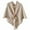 Beige, variant on Women's Triangle Knotted Shawl Wraps Knitted Sweater Scarf Cardigan Cape Beige One Size