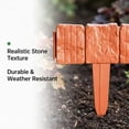 thumbnail image 2 of 2026 New Plastic Garden Retaining Fence, Stone-Look Lawn Edging Border, No Dig Interlocking Lawn Stakes for Flower Bed, Decorative Outdoor Garden Border Fence for Patio Yard (White, 10 Pcs), 2 of 8