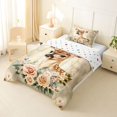 thumbnail image 2 of Castle Fairy Floral Rose Deer Twin Comforter Sets 2pcs,Watercolor Flowers Animal Bedding Set,Blush Cream Beige,Reversible,1 Comforter and 1 Pillowcase, 2 of 6