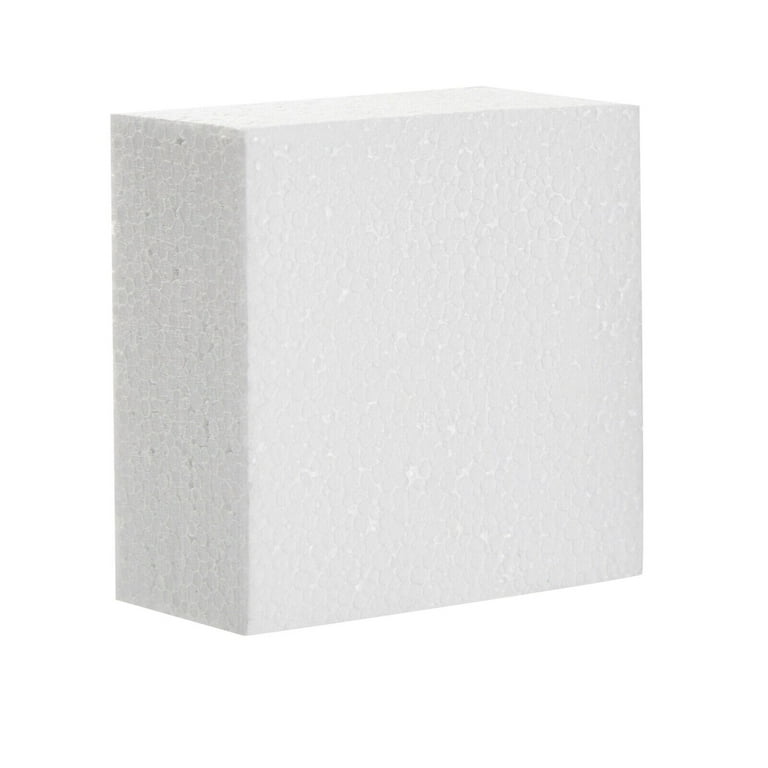 20 Pk Foam Blocks for Crafts, Polystyrene Squares for DIY Sculptures, 4x4x2  in