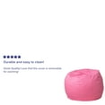 thumbnail image 5 of Emma + Oliver Small Solid Light Pink Refillable Bean Bag Chair for Kids and Teens, 5 of 10
