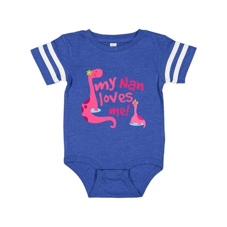 

Inktastic My Nana Loves Me Girl Dinosaur Gift Baby Girl Bodysuit