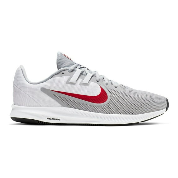 Nike Downshifter 9 Men's Running Shoes Gray Red White Black