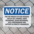 thumbnail image 5 of (2 Pack) For The Privacy Of Our Patients Use Of Cell OSHA Notice Sign 14 Inch X 10 Inch Indoor / Outdoor Rust-Free Aluminum Metal Signs for Workplace, Workshop, and Construction Site,, 5 of 8