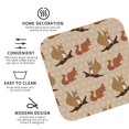 thumbnail image 3 of Disketp Squirrel nut backgrounds Funny Coasters,4 Pcs Leather Coasters with Holder, Perfect Housewarming Hostess Gifts,Protect Furniture from Water Marks Scratch and Damage-Square, 3 of 6