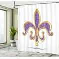 thumbnail image 5 of Ambesonne Fleur De Lis Shower Curtain, Medieval, 69"Wx84"L, Yellow Purple, 5 of 5